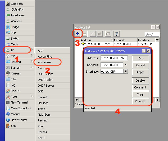 Setting IP Address